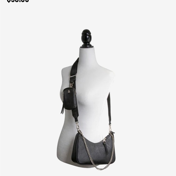 Brand New Steve Madden BVITAL-S BLACK Purse Safiano Leather - Picture 14 of 14